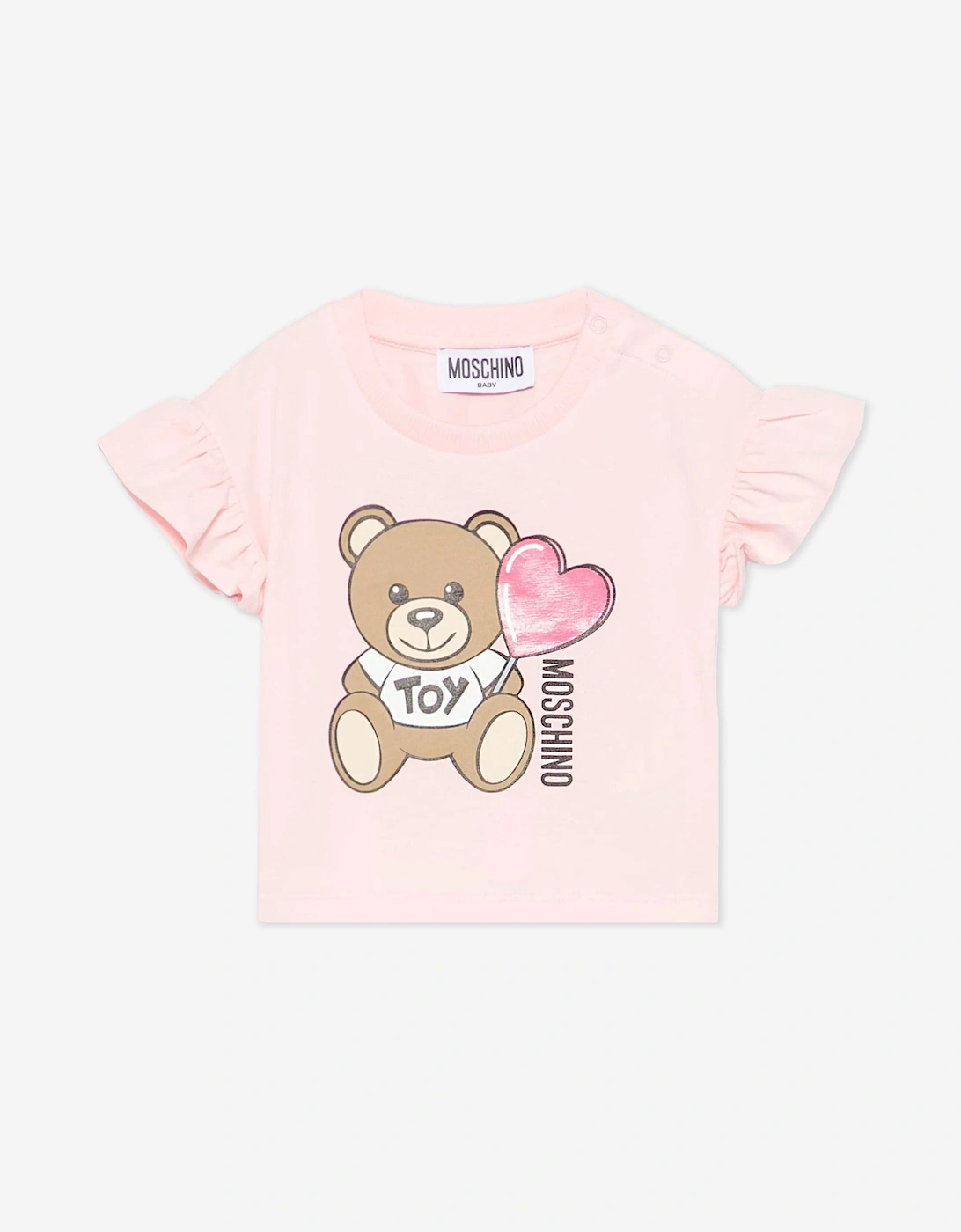 Baby Girls Teddy Bear T-Shirt in Pink, 4 of 3