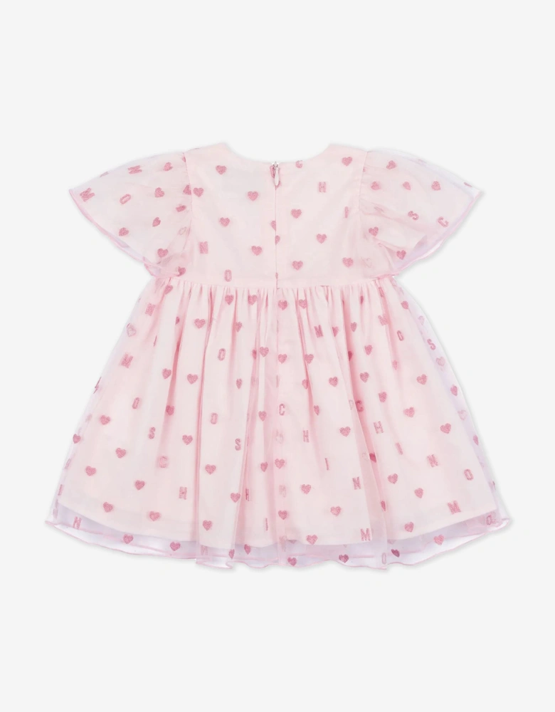 Baby Girls Hearts Dress in Pink