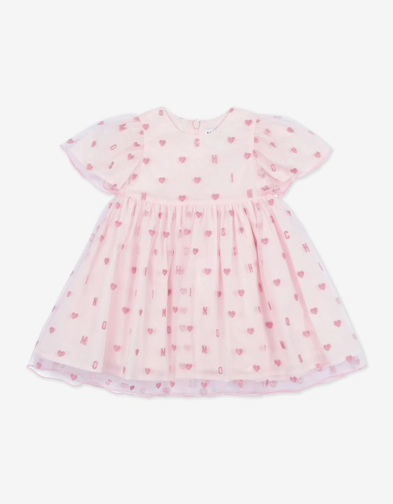 Baby Girls Hearts Dress in Pink