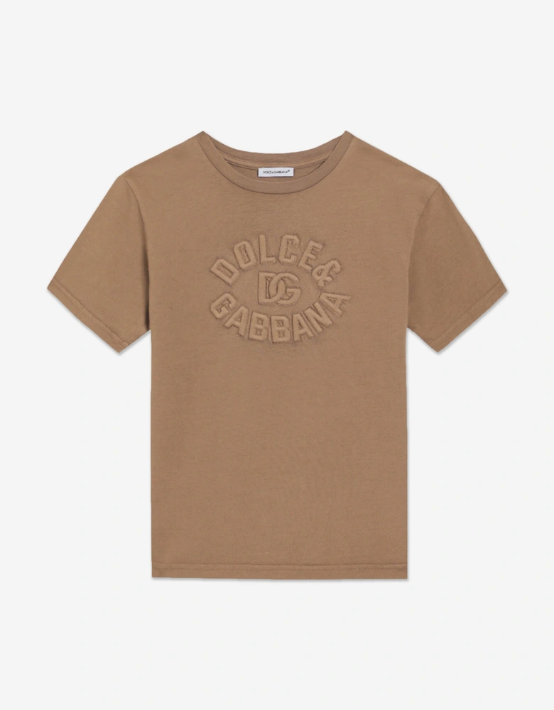 Boys Logo T-Shirt in Brown