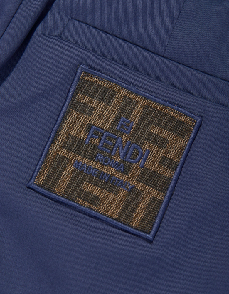 Boys Gabardine Stretch Trousers in Navy