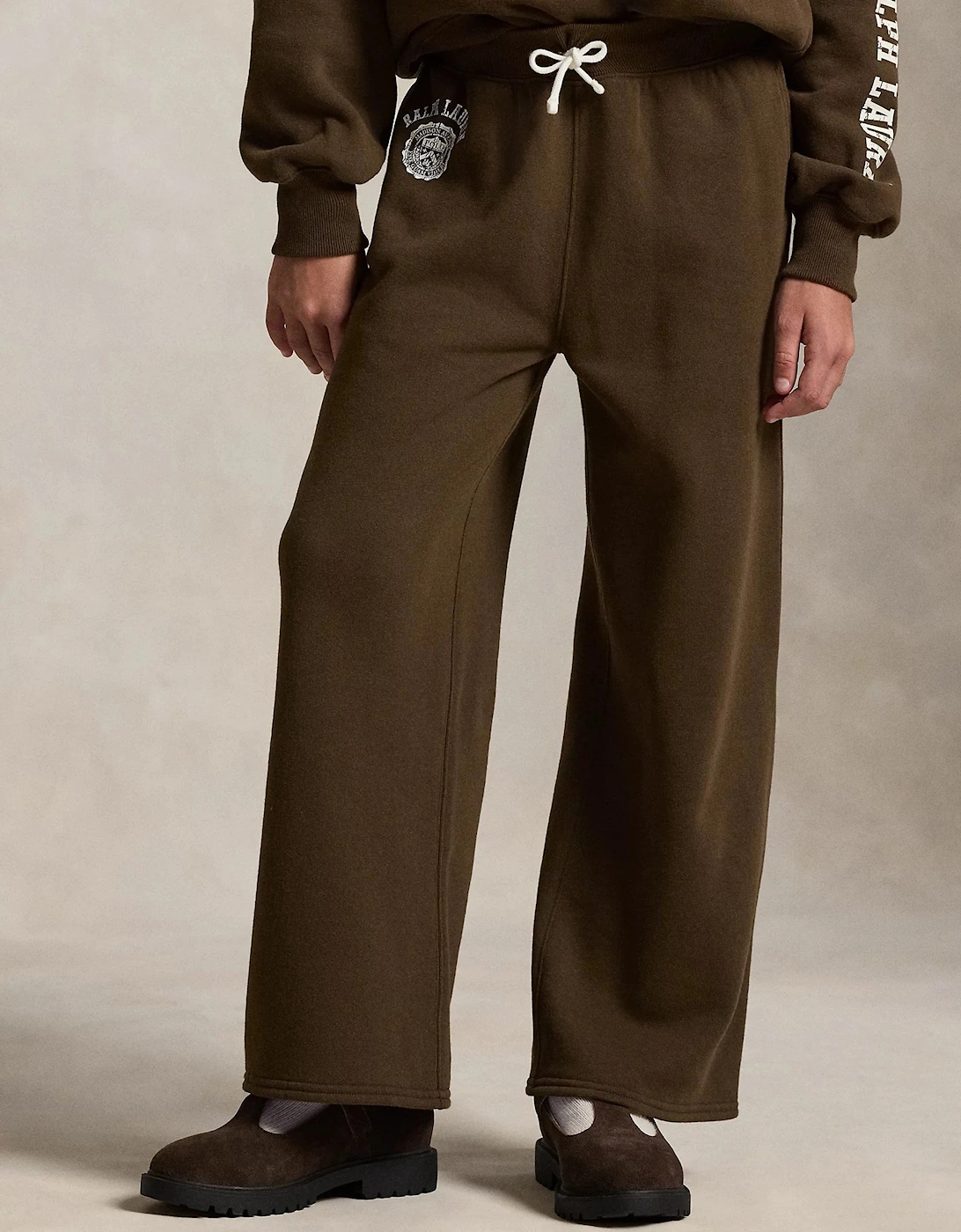 Girls Polo Joggers in Brown