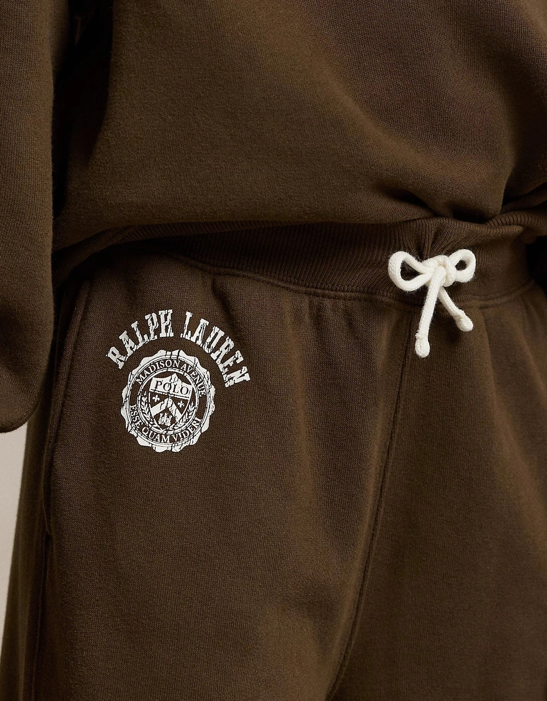 Girls Polo Joggers in Brown