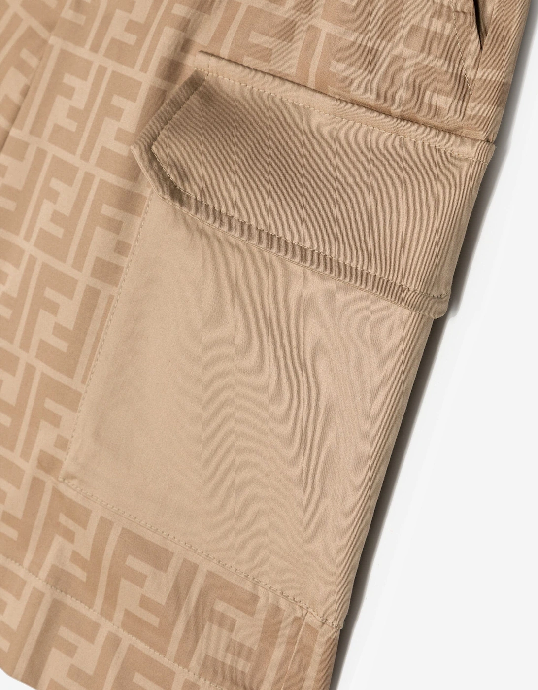 Boys FF Logo Shorts in Beige