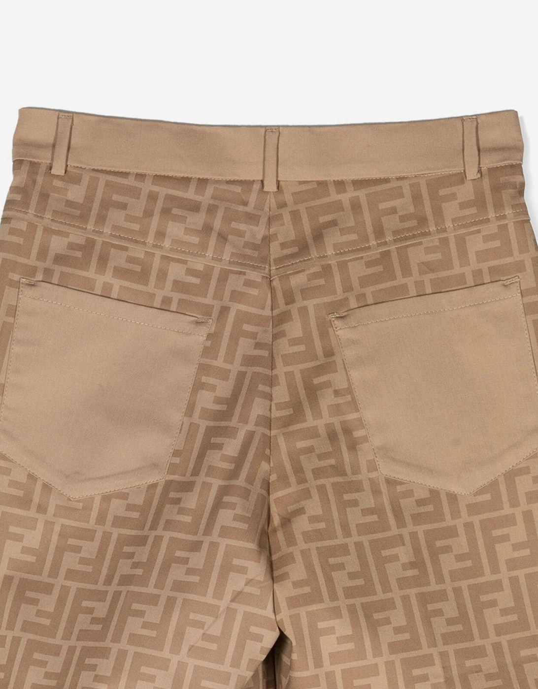 Boys FF Logo Shorts in Beige