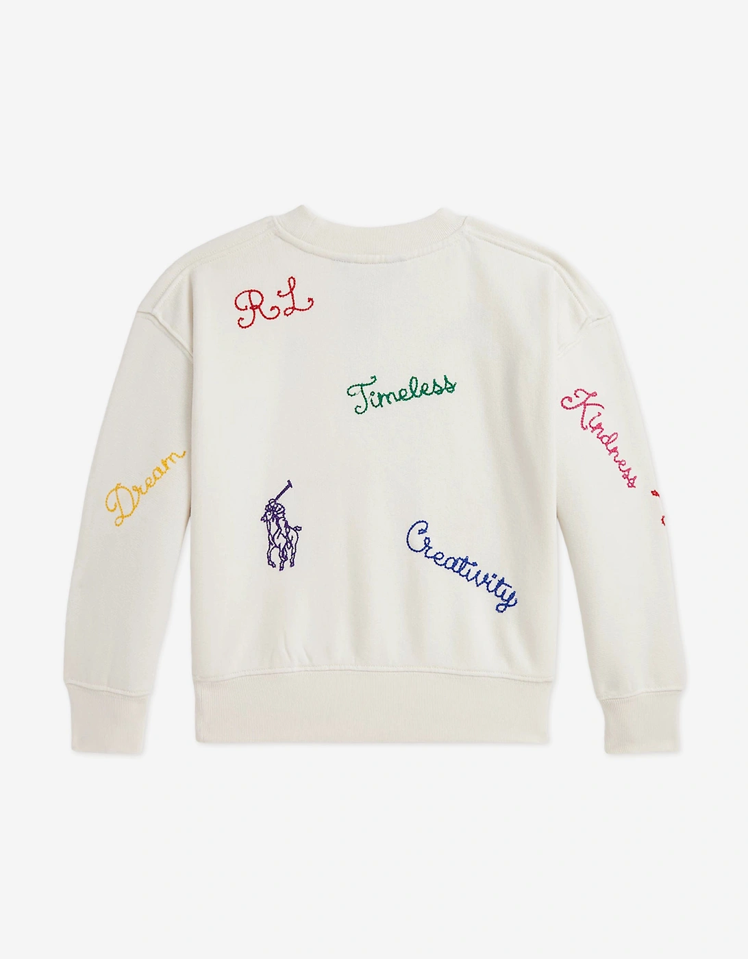 Girls Embroidered Sweatshirt in White