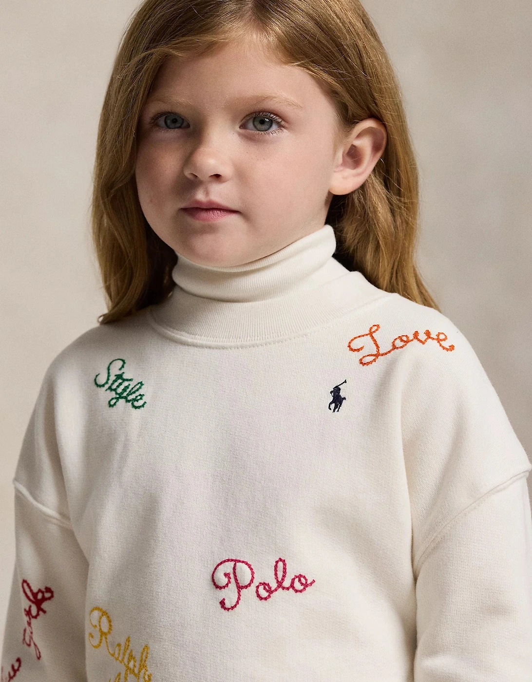 Girls Embroidered Sweatshirt in White