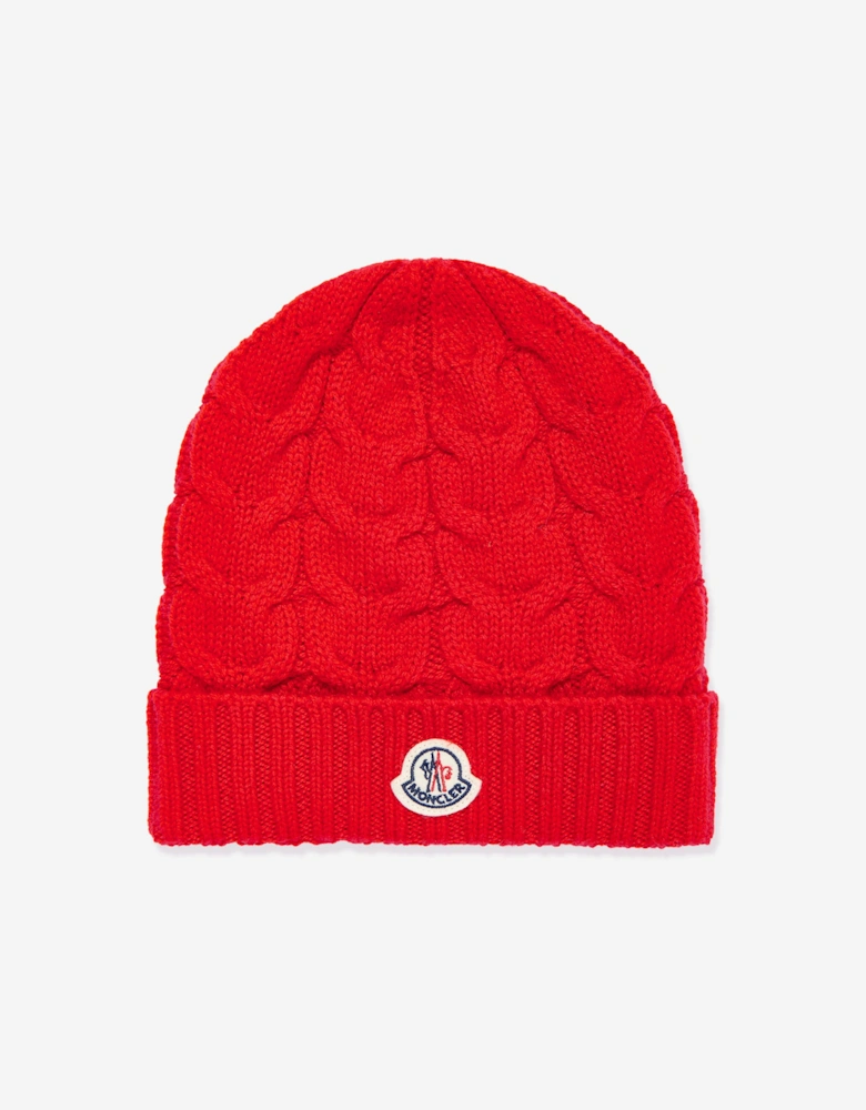 Enfant Boys Logo Beanie Hat in Red