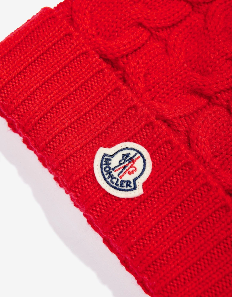 Enfant Boys Logo Beanie Hat in Red