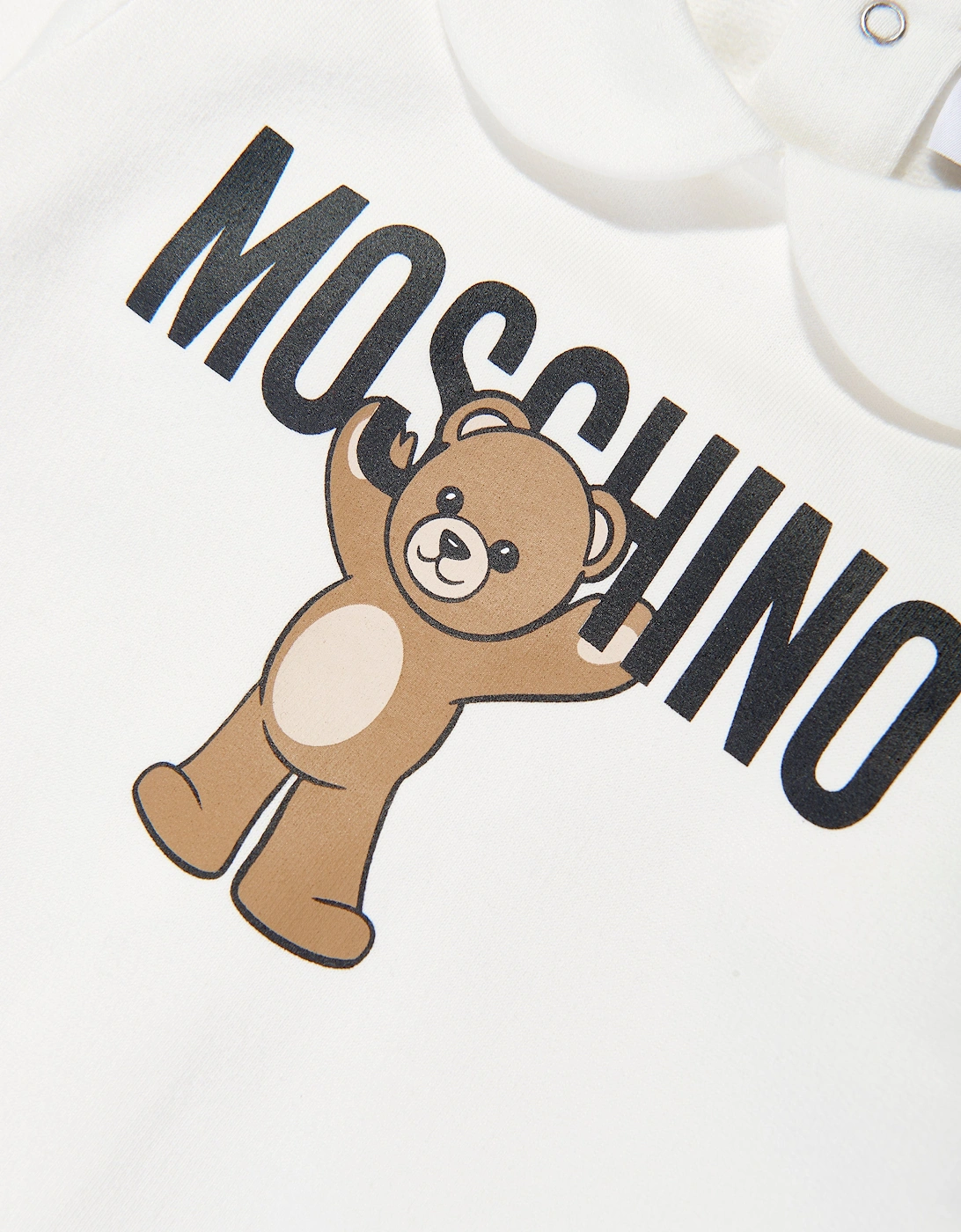 Baby Teddy Bear Logo Babygrow in Ivory