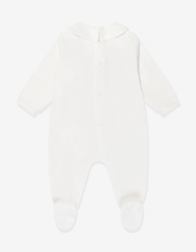 Baby Teddy Bear Logo Babygrow in Ivory