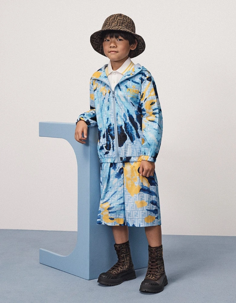 Boys Tie Dye Shorts in Blue