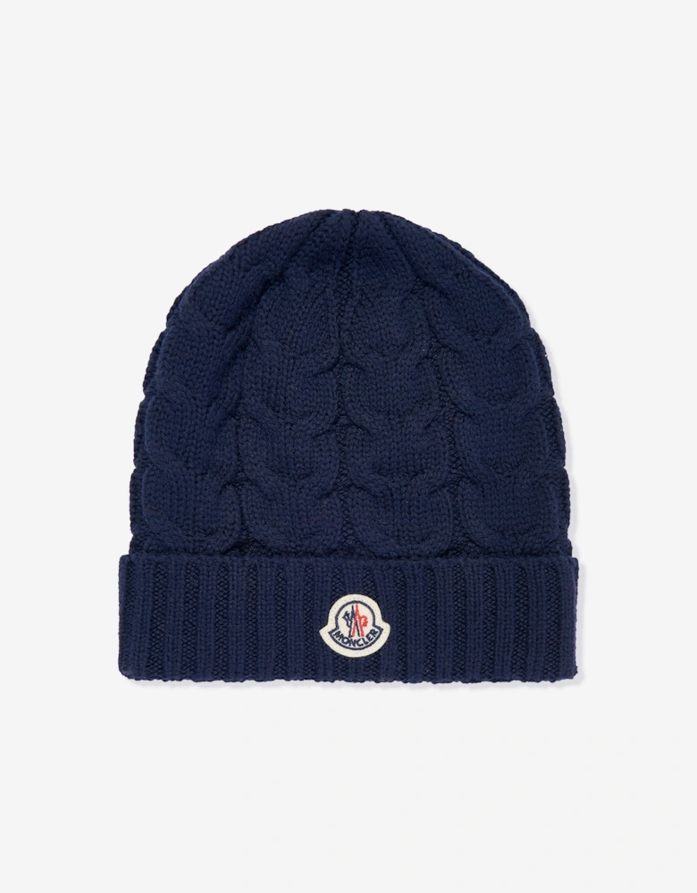 Enfant Boys Logo Beanie Hat in Navy