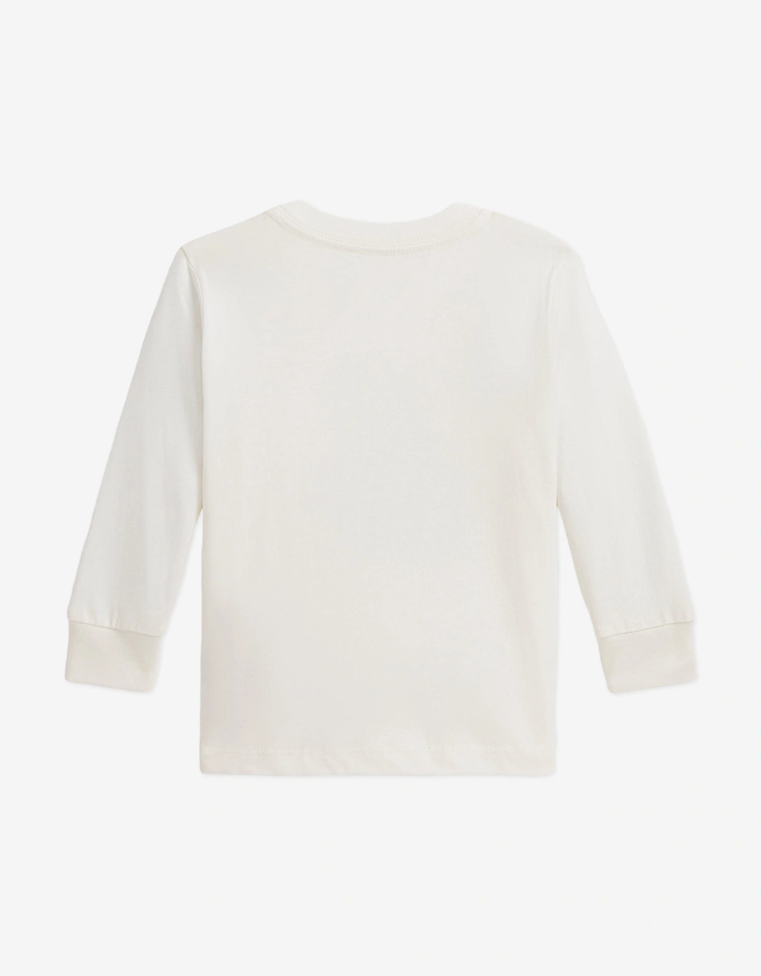 Baby Boys Long Sleeve Bear T-Shirt in White