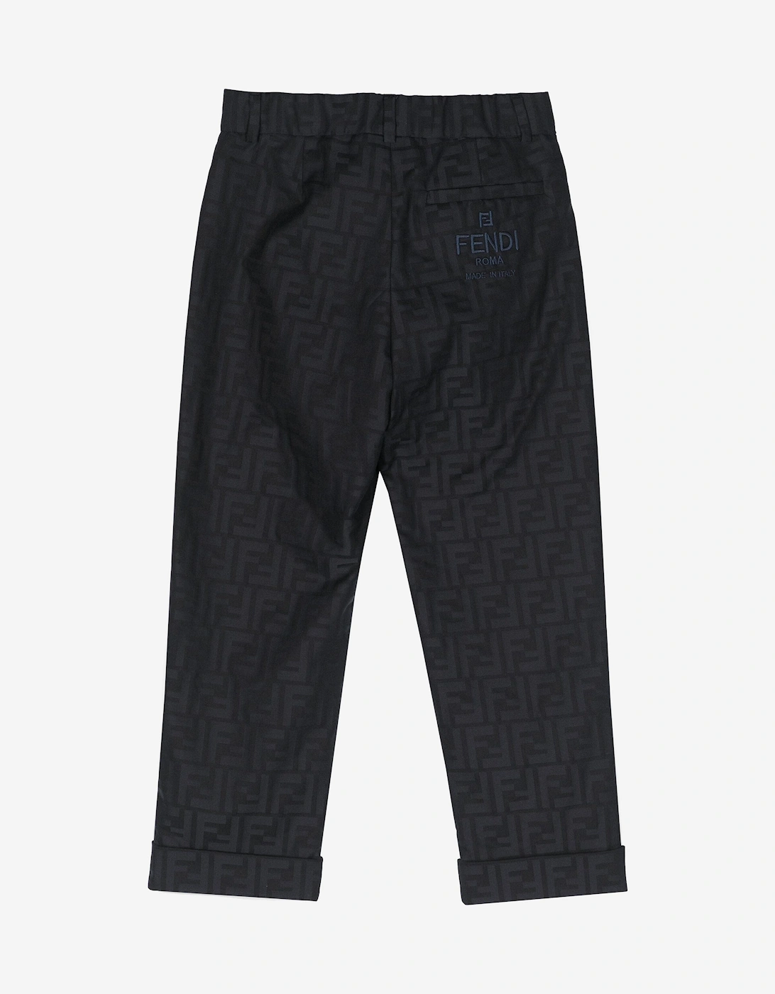 Boys FF Jacquard Trousers in Navy