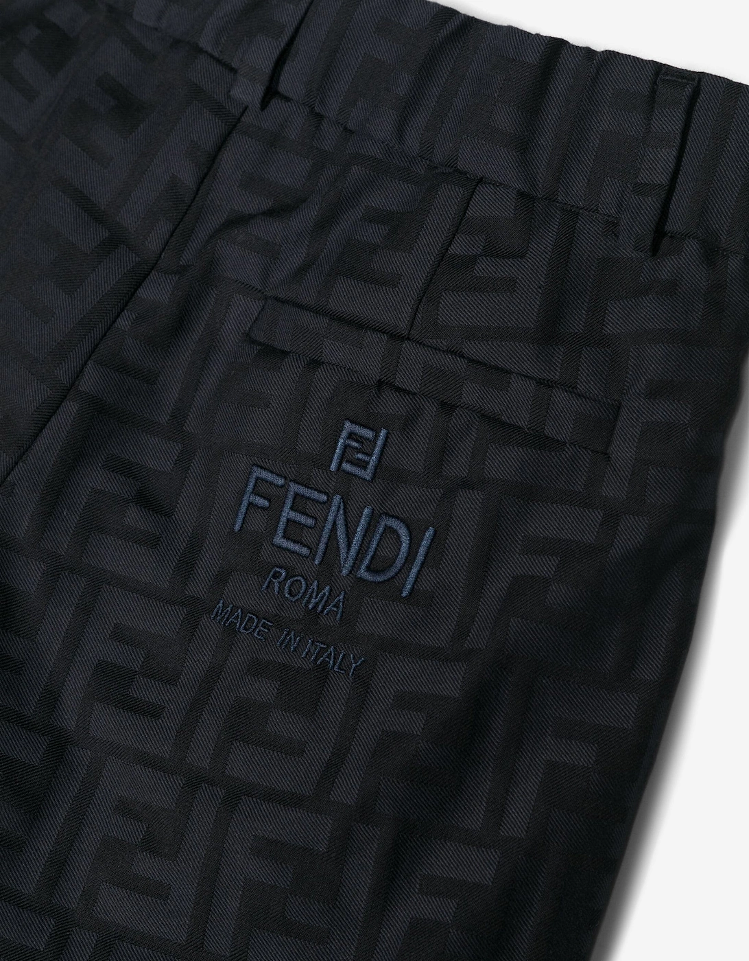 Boys FF Jacquard Trousers in Navy