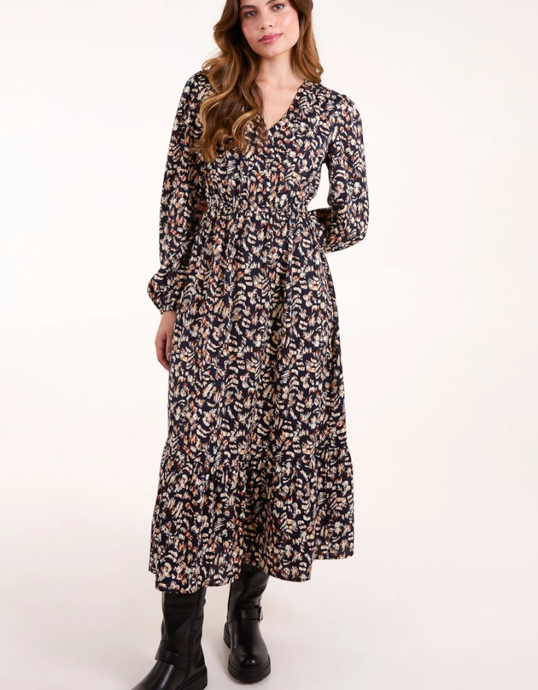 Button Down Frill Hem Dress