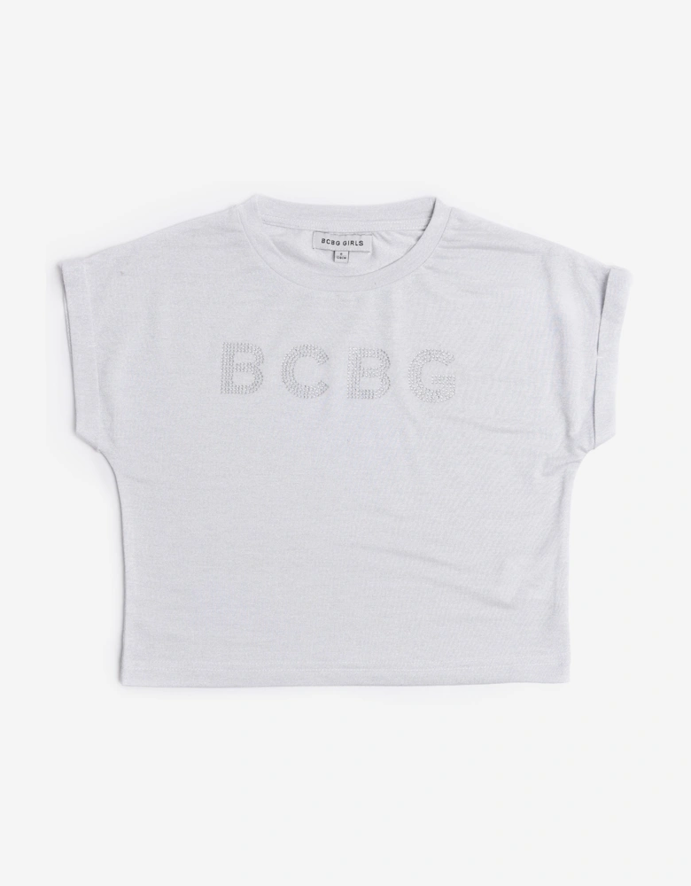 BCBG Girls Glitter T-Shirt in Grey