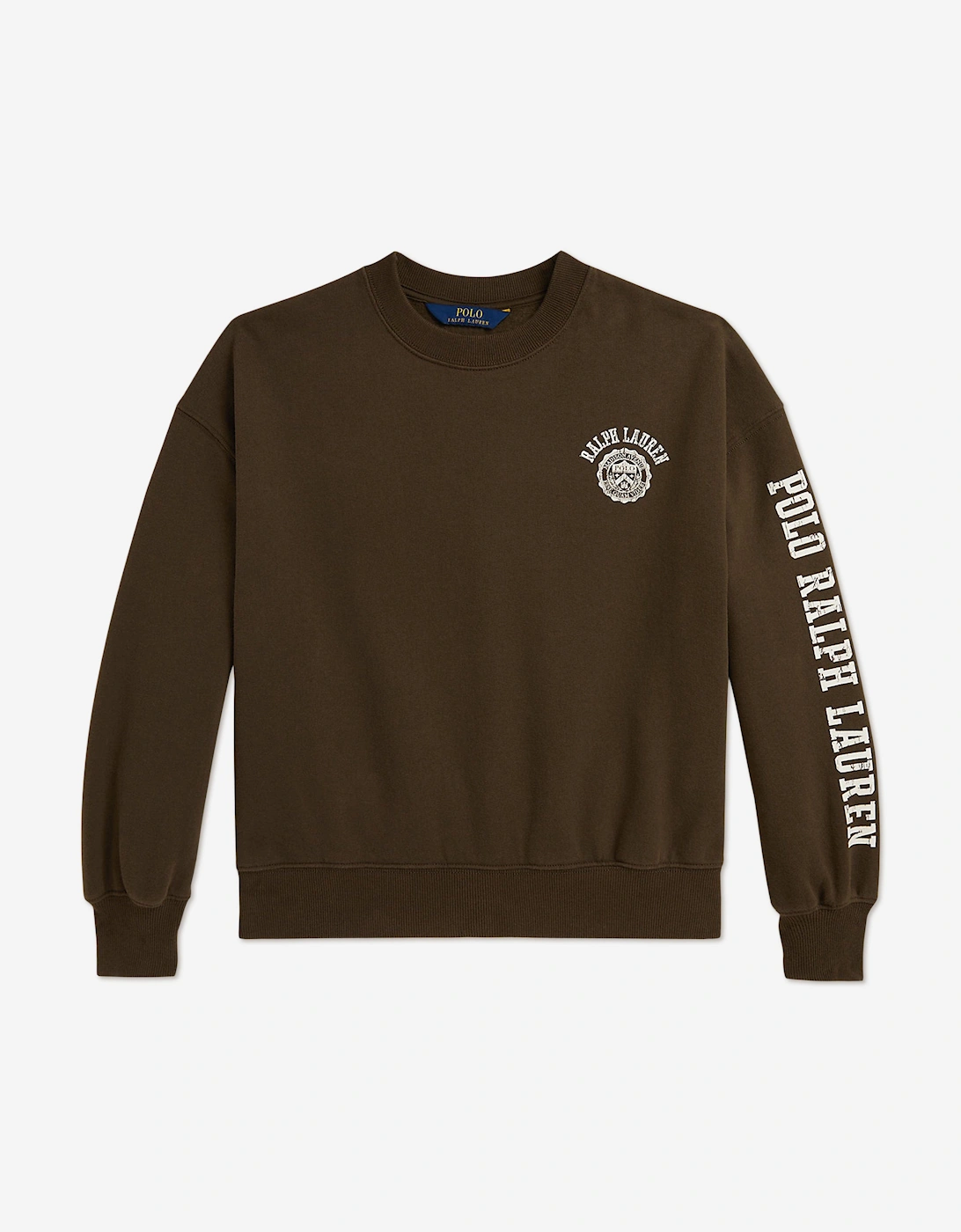 Girls Polo Sweatshirt in Brown, 5 of 4