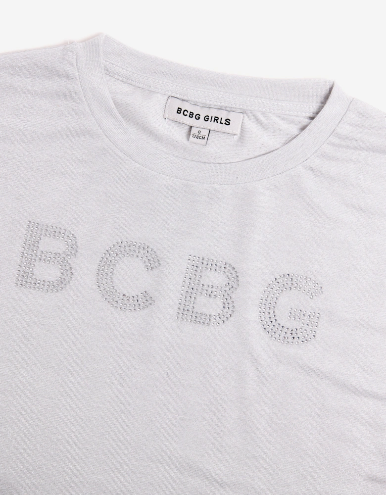 BCBG Girls Glitter T-Shirt in Grey