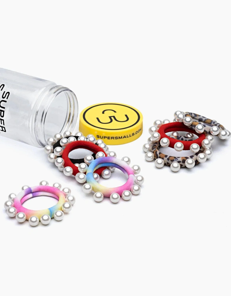 Girls Central Park Pearl Hair Ties in Pearl