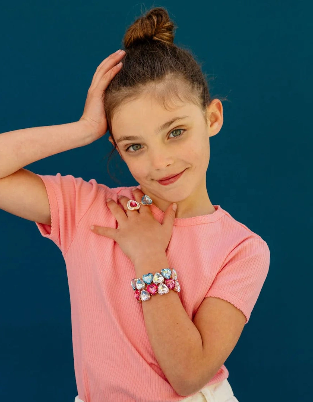 Girls Central Park Pearl Hair Ties in Pearl