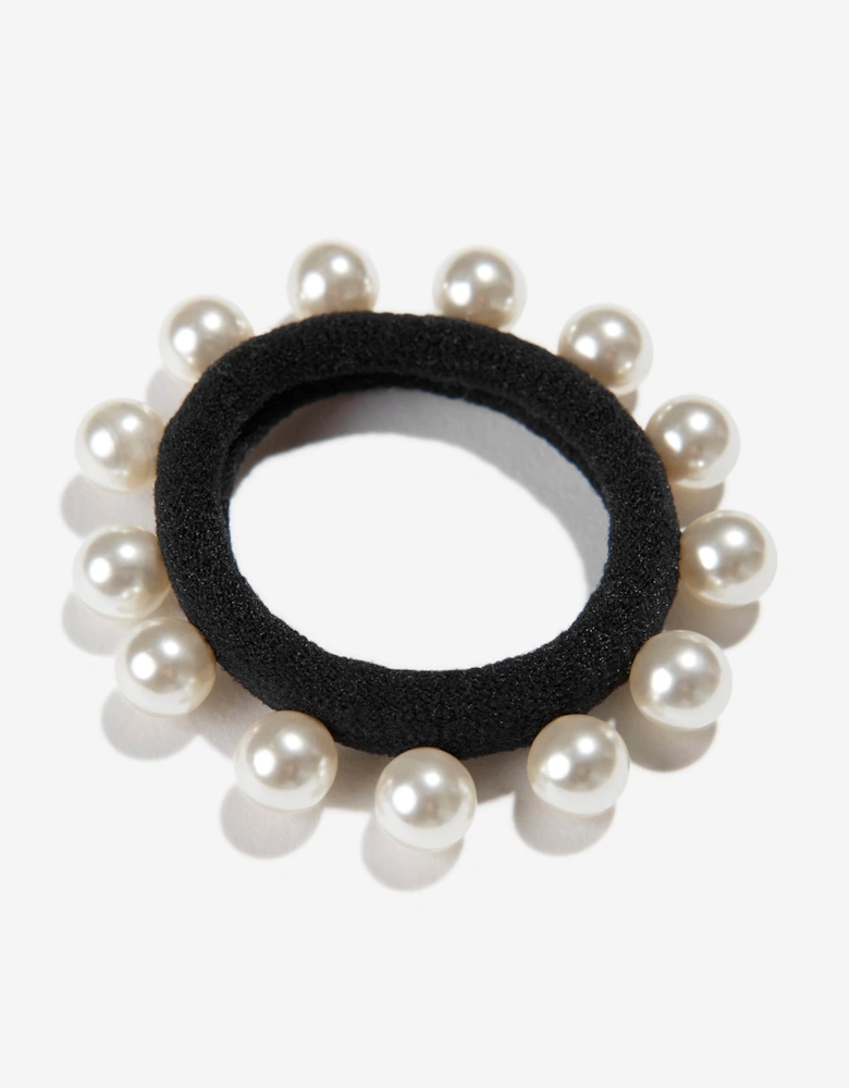 Girls Central Park Pearl Hair Ties in Pearl
