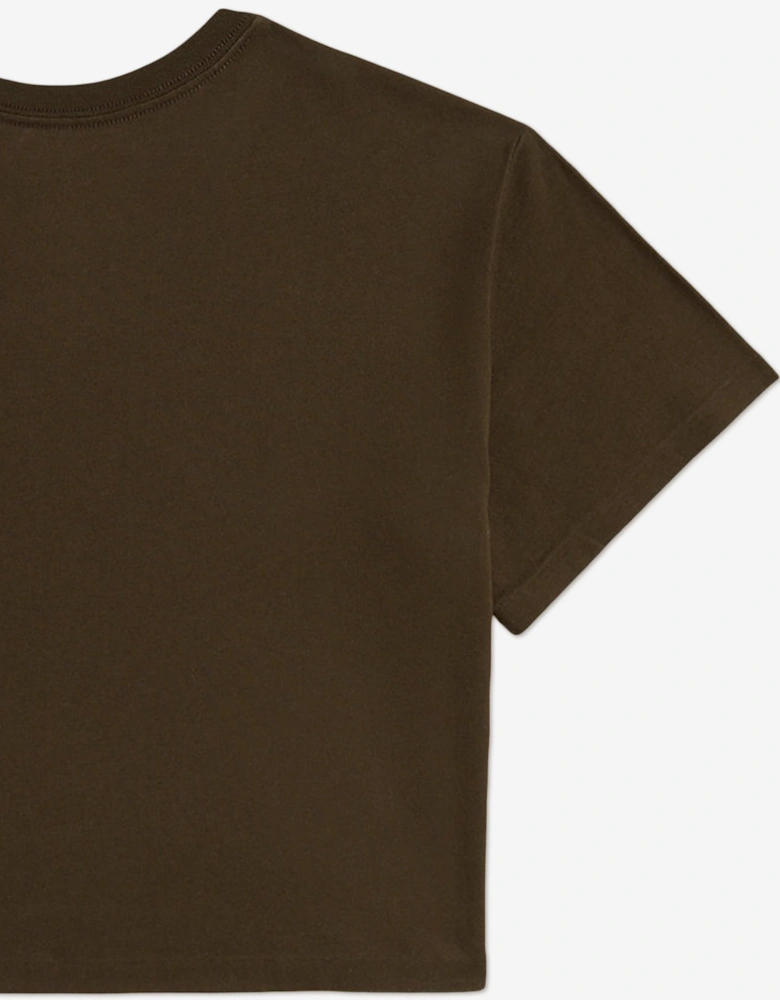 Girls Polo Logo T-Shirt in Brown