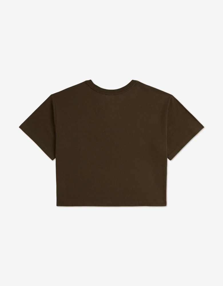 Girls Polo Logo T-Shirt in Brown