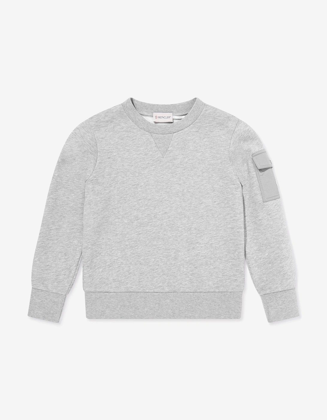 Moncler Boys Grey 'S Enfant Logo Sweatshirt In - : 12 Years Size 12 Yrs Kids