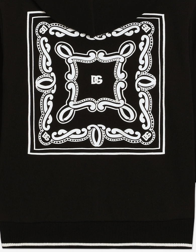 Boys Logo Zip Up Top in Black