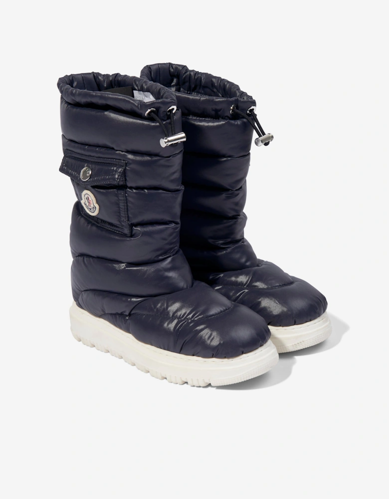 Enfant Kids Down Padded Petit Gaia Pocket Snow Boots in Navy