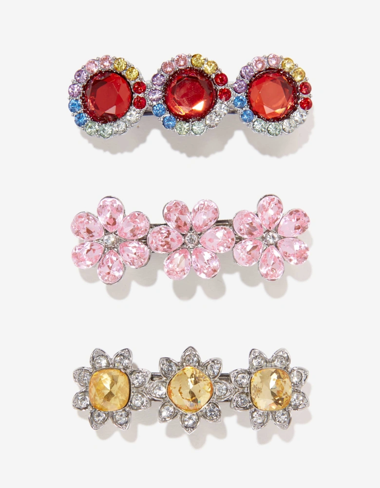 Girls Ballet Recital Gem Hair Barrettes in Multicolour
