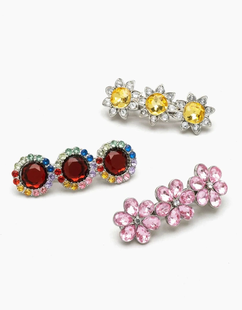 Girls Ballet Recital Gem Hair Barrettes in Multicolour