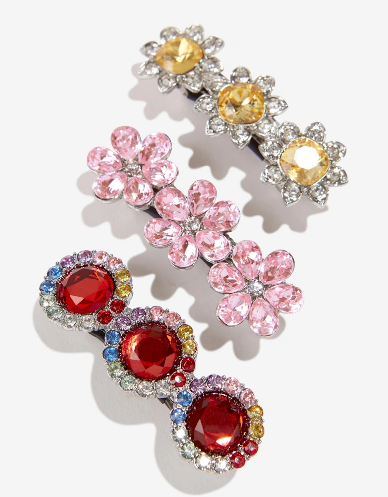 Girls Ballet Recital Gem Hair Barrettes in Multicolour