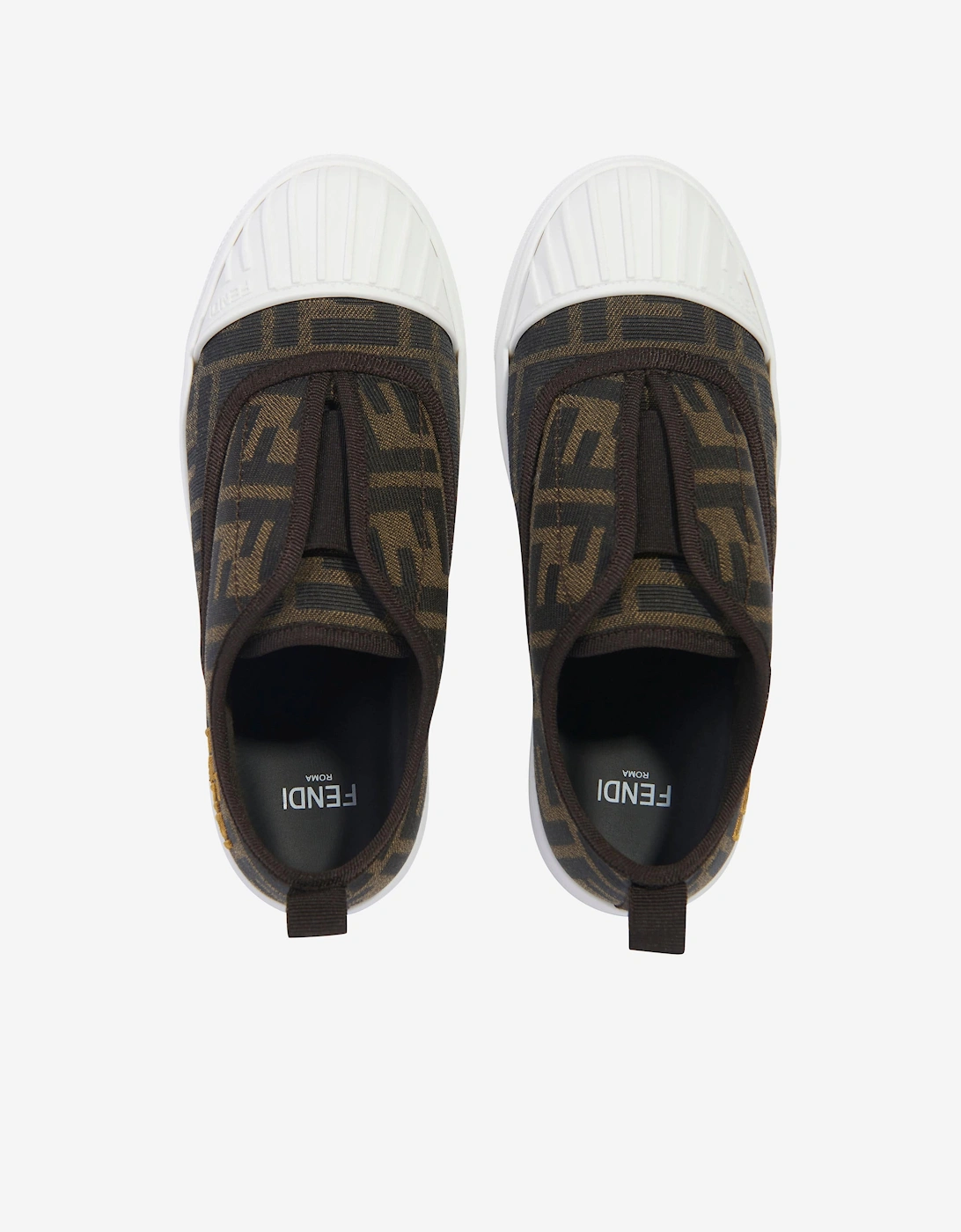Kids FF Logo Trainers in Brown
