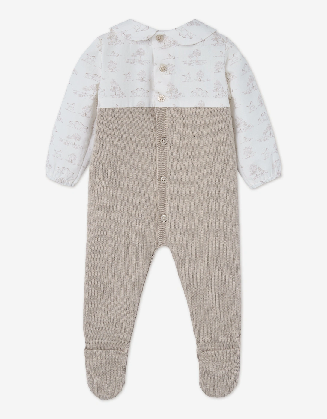 Baby Knitted Babygrow in Beige
