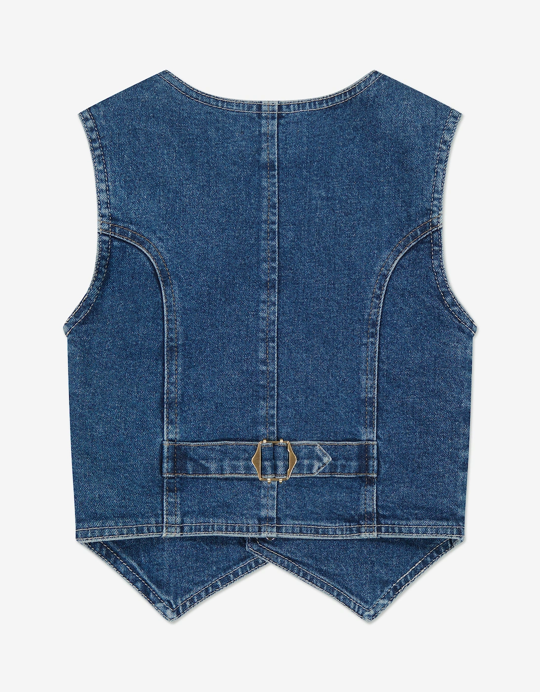 Girls Zizi Denim Waistocoat in Blue