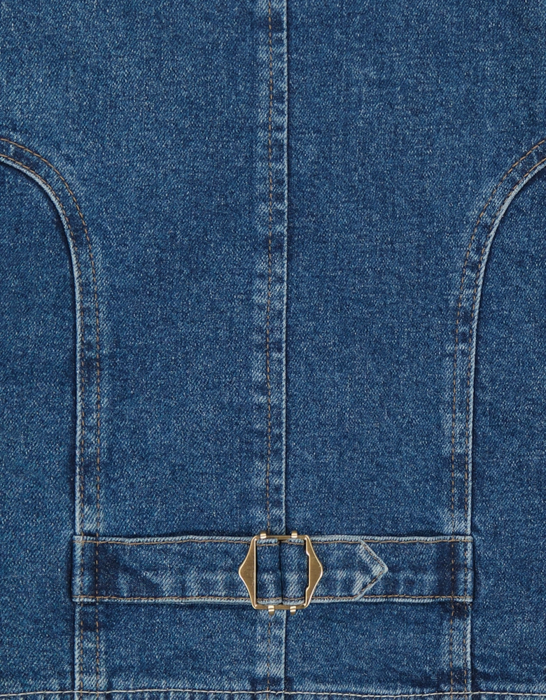 Girls Zizi Denim Waistocoat in Blue