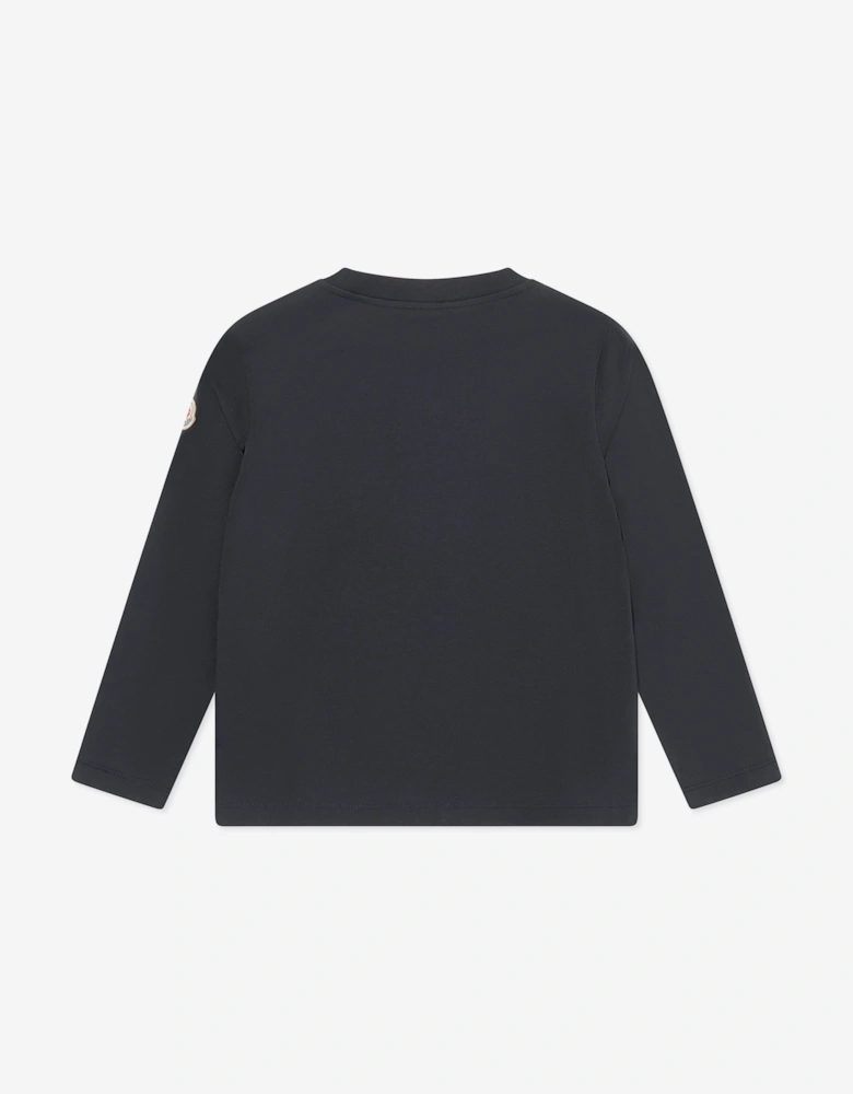 Enfant Boys Long Sleeve Logo T-Shirt in Navy