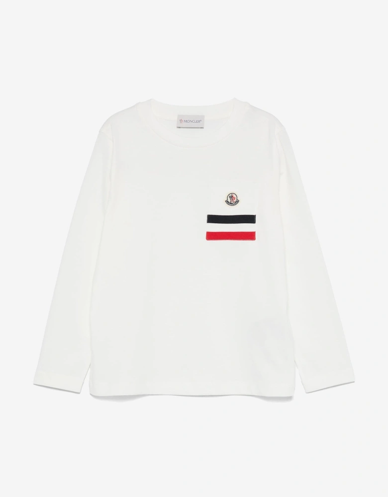Enfant Boys Long Sleeve Logo T-Shirt in White