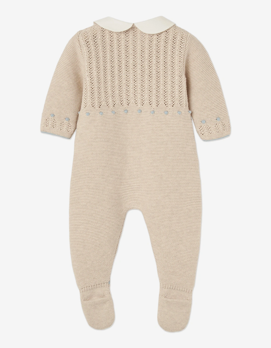 Baby Knitted Babygrow in Beige