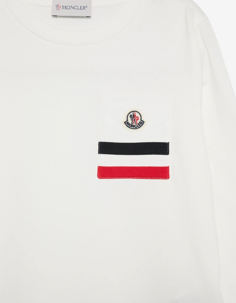 Enfant Boys Long Sleeve Logo T-Shirt in White