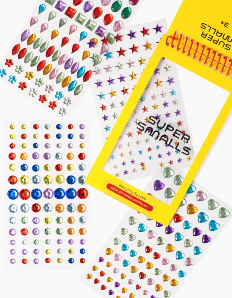 Girls Everyday Sparkle Page Jewel 4-Page Sticker Book in Black