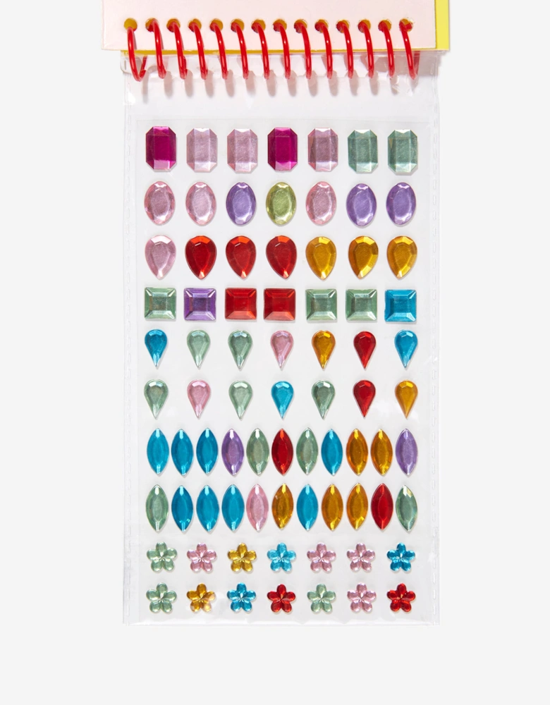 Girls Everyday Sparkle Page Jewel 4-Page Sticker Book in Black