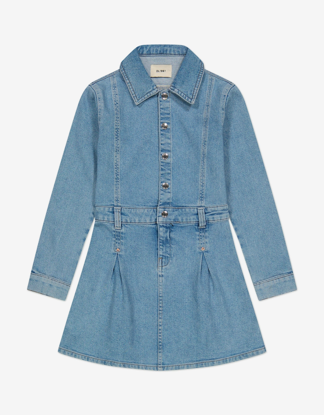 Girls Manning Denim Dress in Blue, 5 of 4