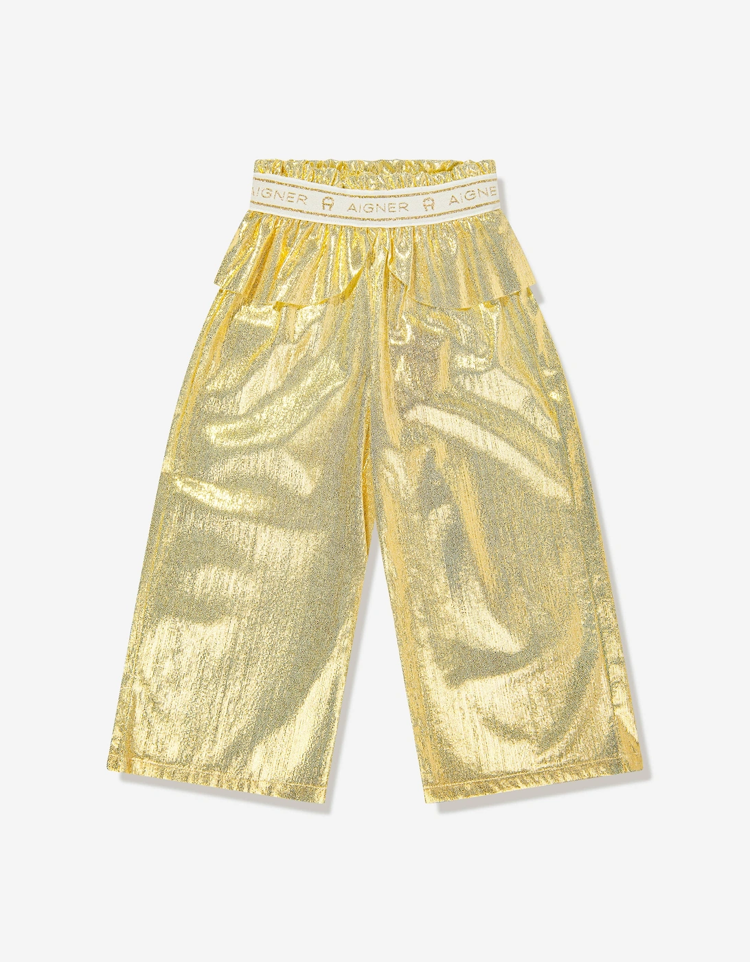 Girls Metallic Trousers in Gold, 5 of 4