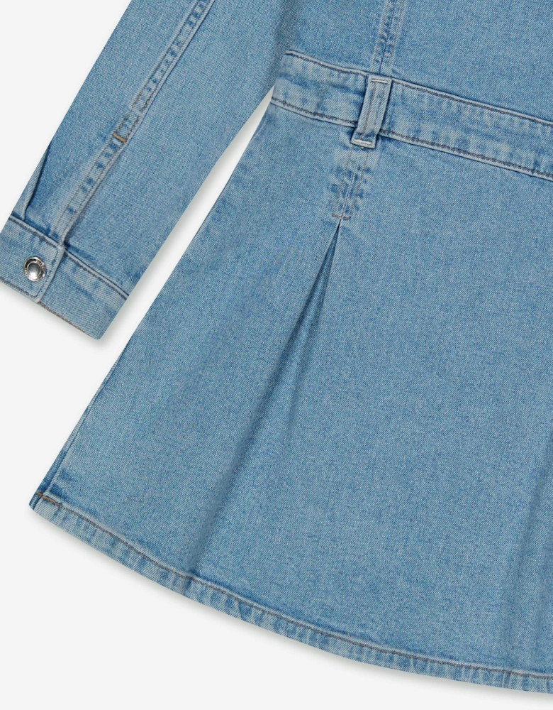 Girls Manning Denim Dress in Blue