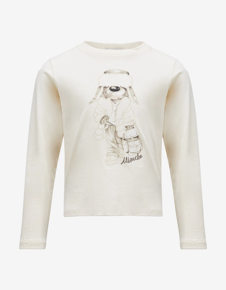 Enfant Girls Long Sleeve T-Shirt in Ivory