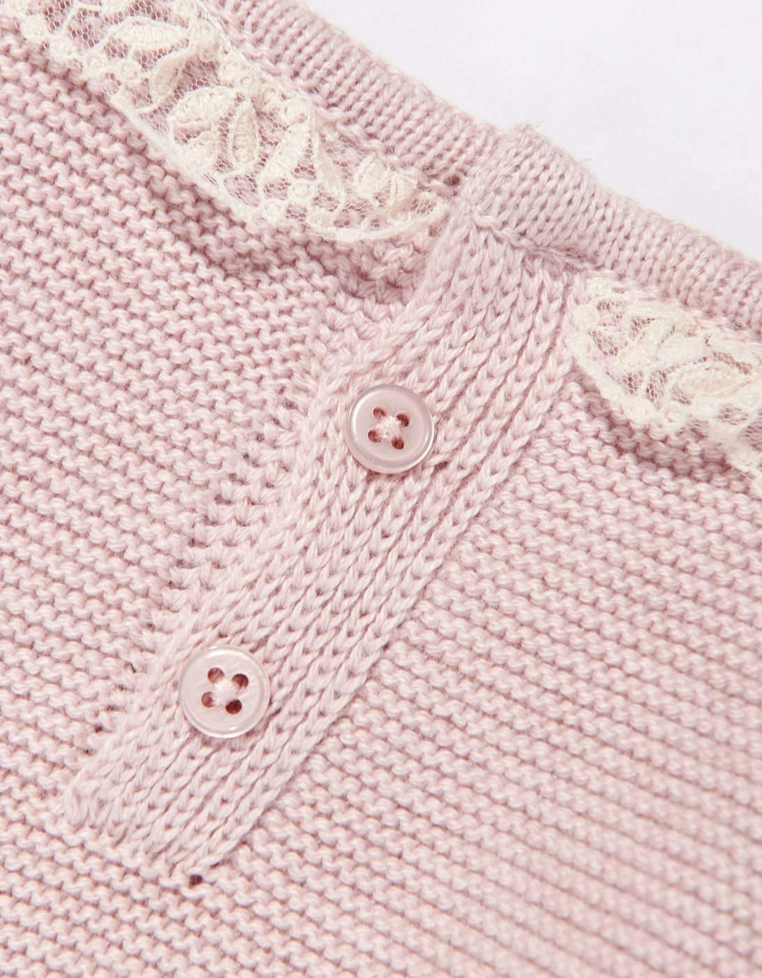 Baby Girls Knitted Romper in Pink
